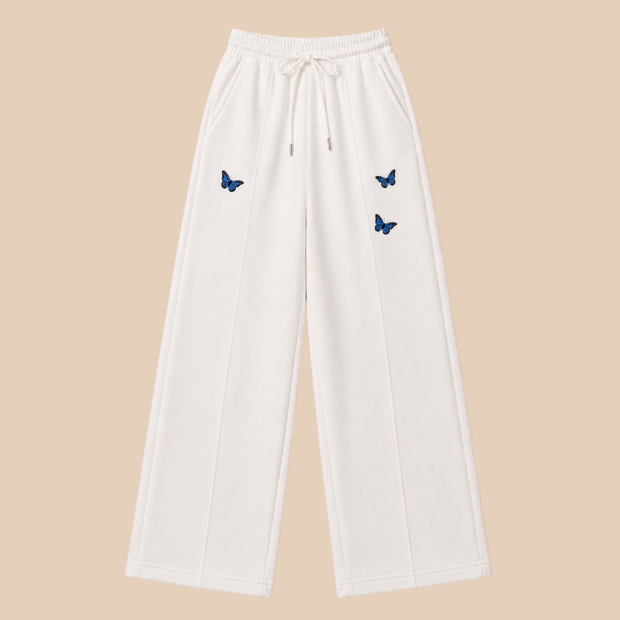 Blue Butterfly Baggy Trousers